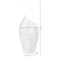 Uniquewise Modern Ribbed Style Designed Table Vase for Entryway Dining or Living Room, Ceramic White QI004038 - alternate 5